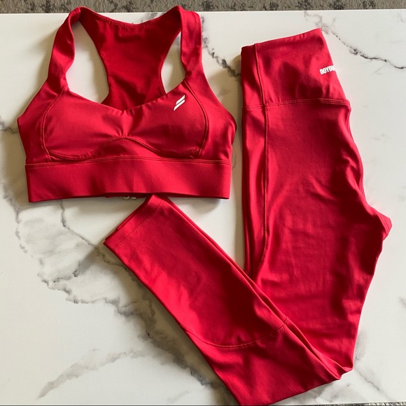 DOYOUEVEN High Rise Excel Bike Shorts Leggings Red - Picture 6 of 10